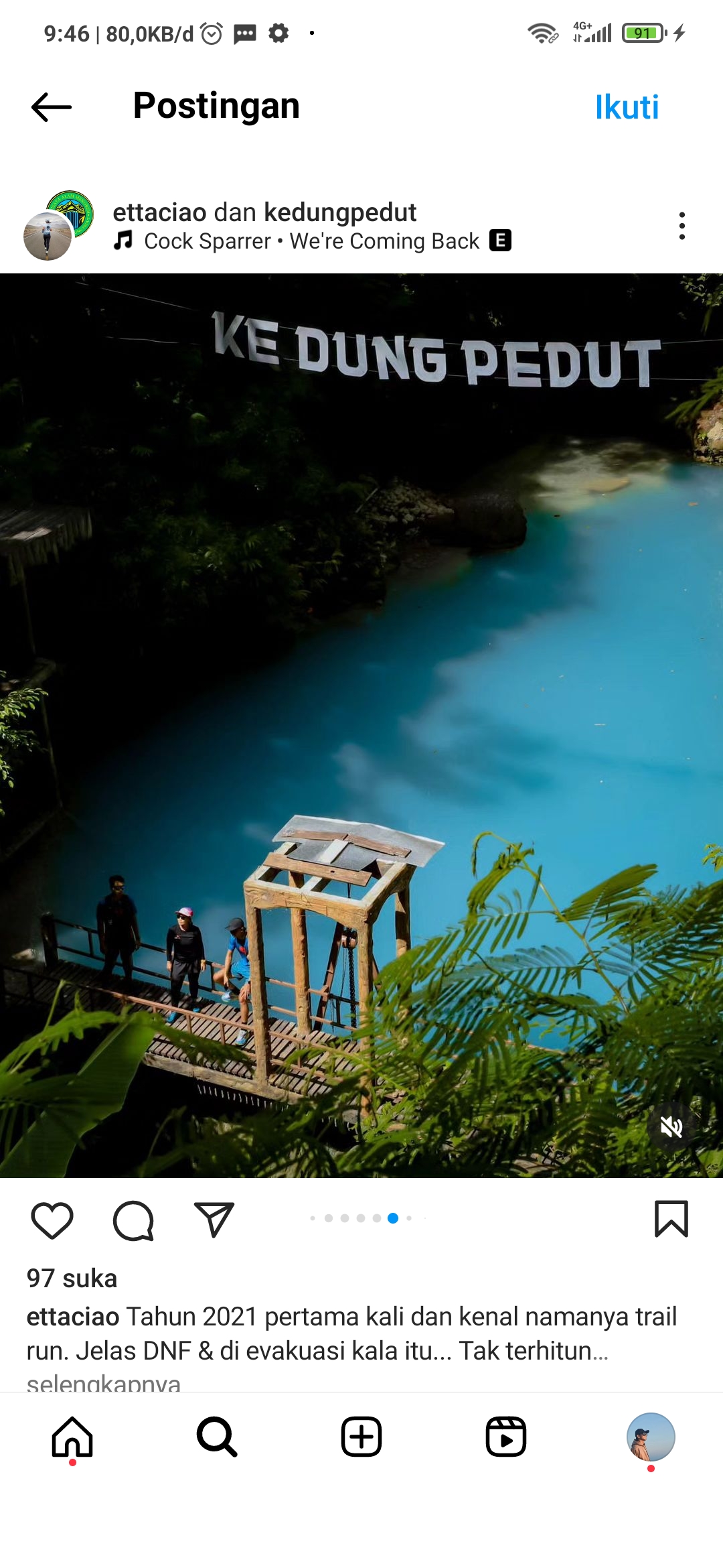 Keindahan alam air terjun  Kedung Pedut