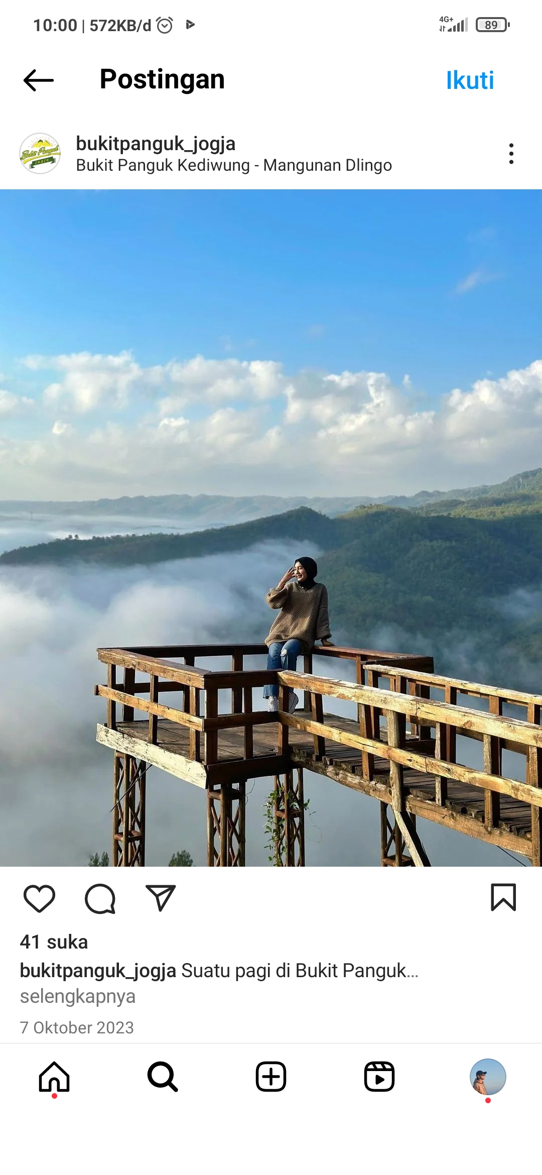 Destinasi wisata Bukit Panguk Yogyakarta