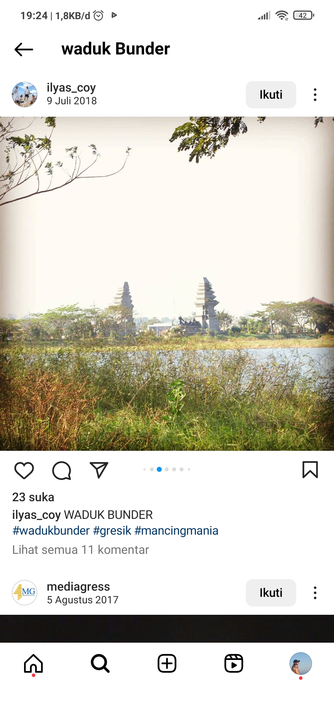 Waduk bunder dengan pesona dan kisah mistisnya
