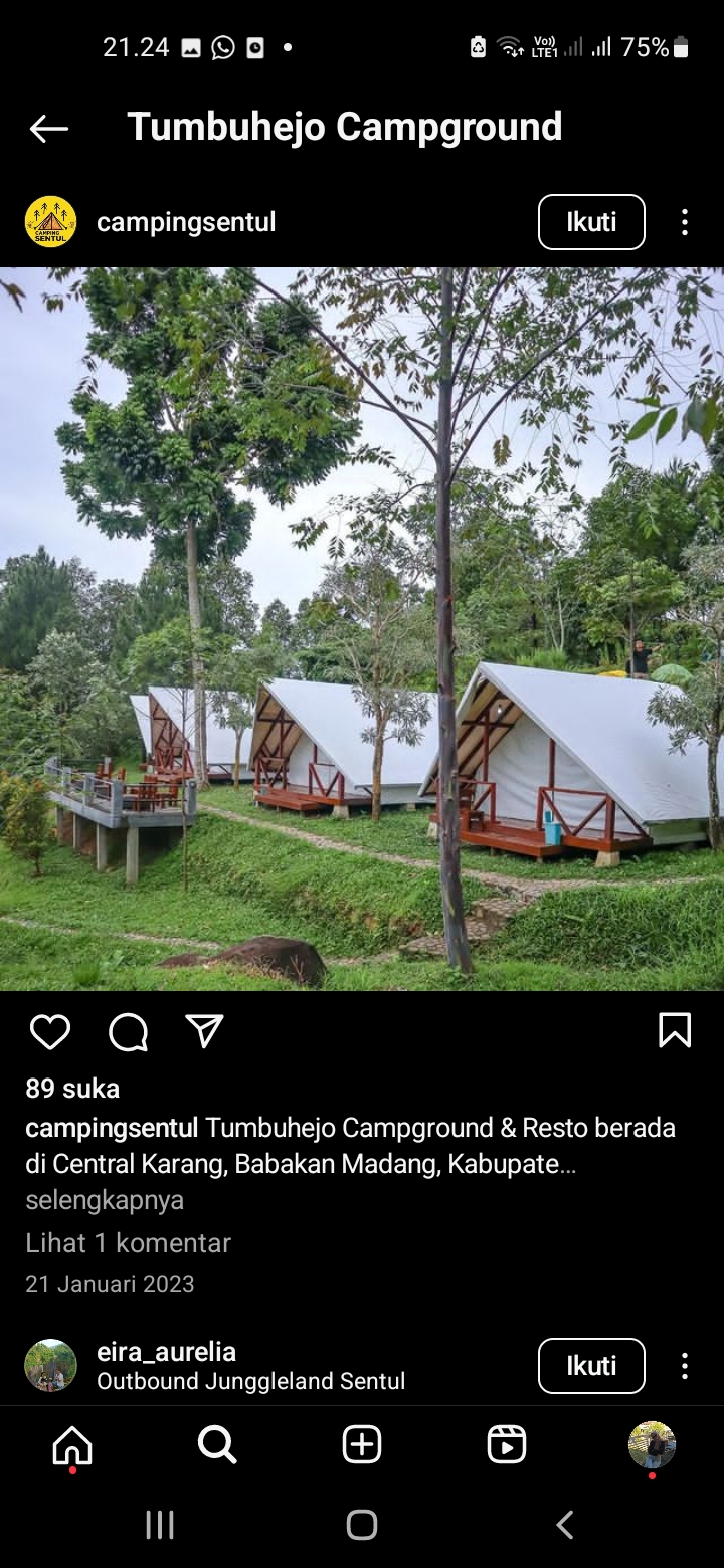 Tumbuhejo Campground, Sentul