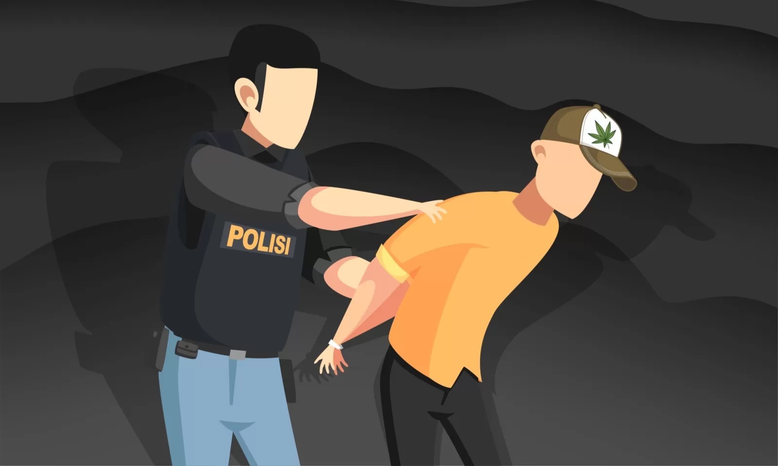 Ilustrasi polisi tangkap pelaku penyalahgunaan narkoba. (JawaPos.com)