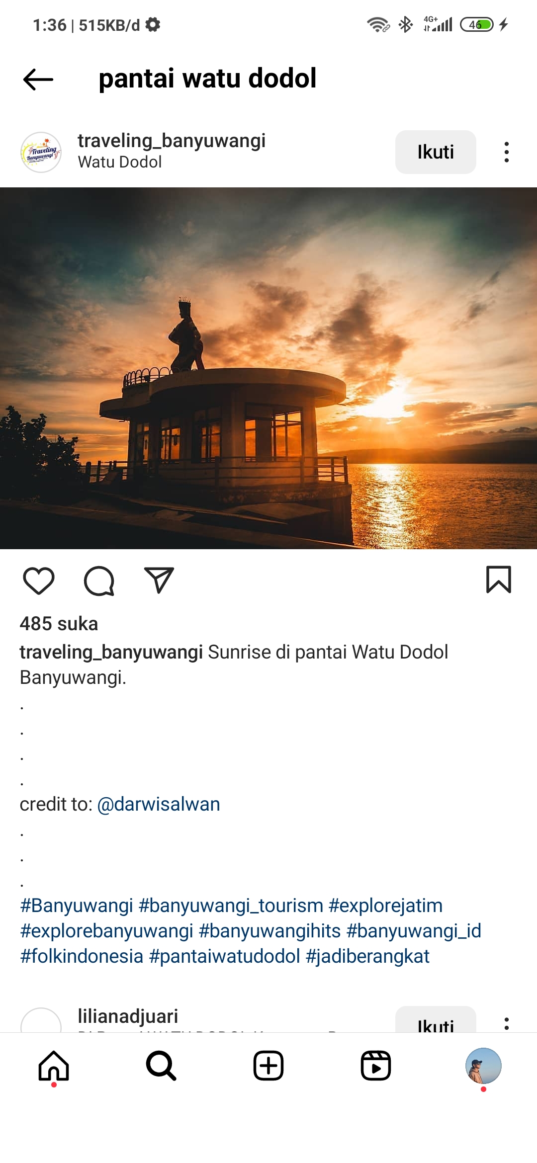 Banyak kisah mistis di Pantai Watu Dodol