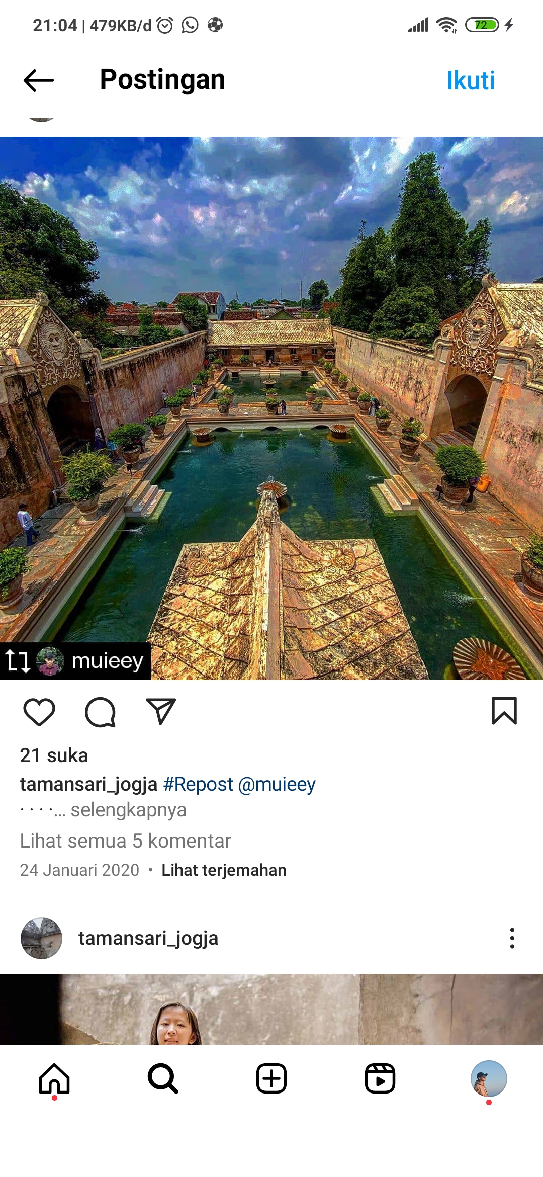 Potret taman sari Yogyakarta