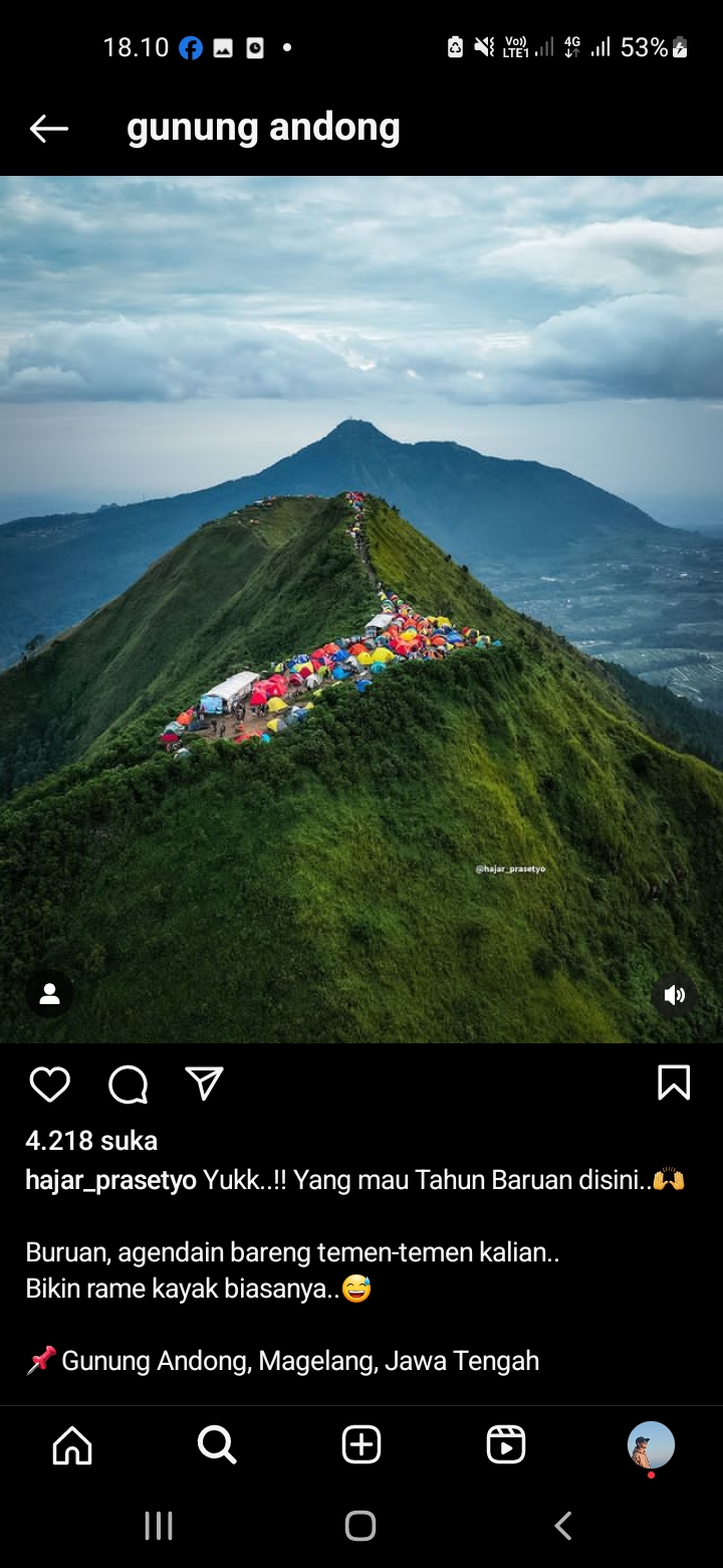 Gunung Andong, Magelang, Jawa Tengah
