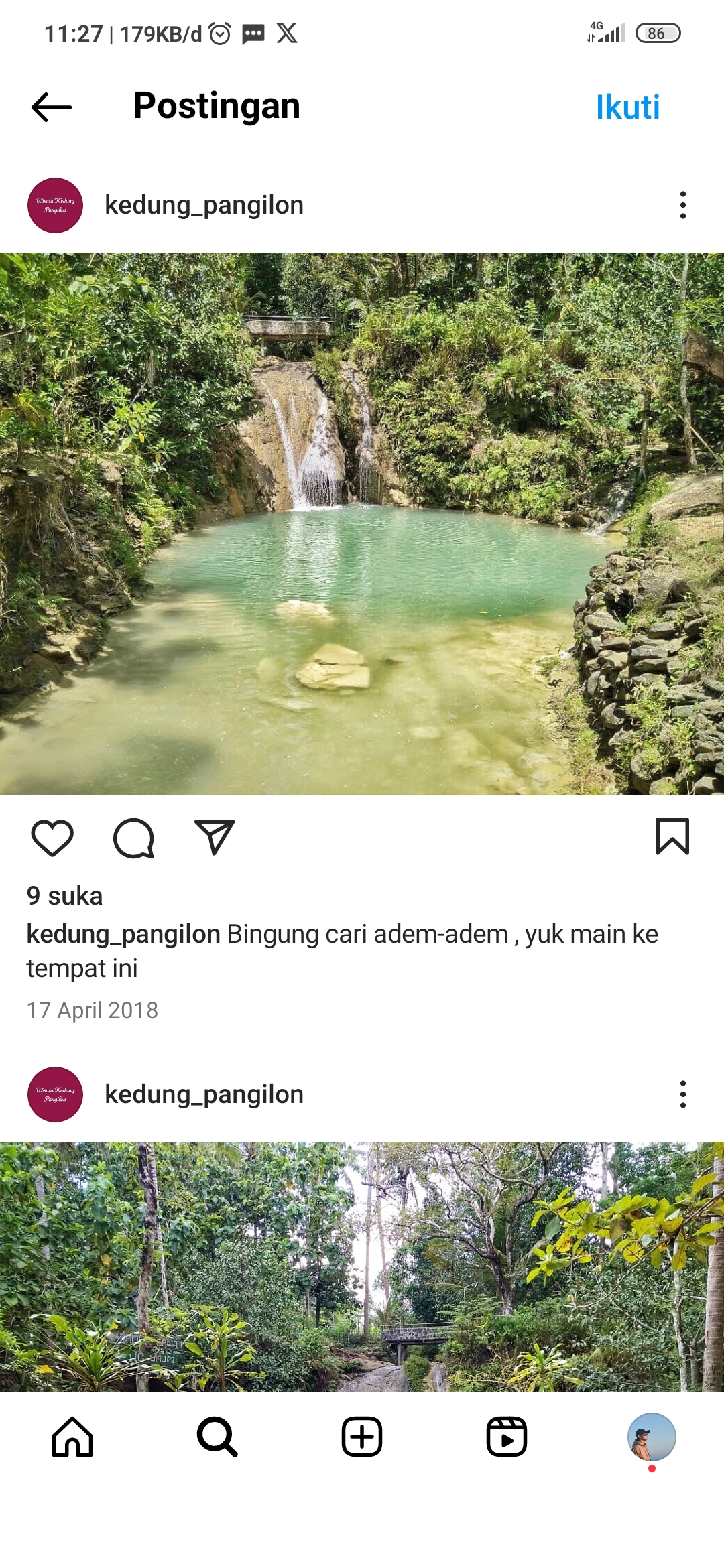 Kedung Pengilon memang indah, tapi juga menyimpan cerita mistis.