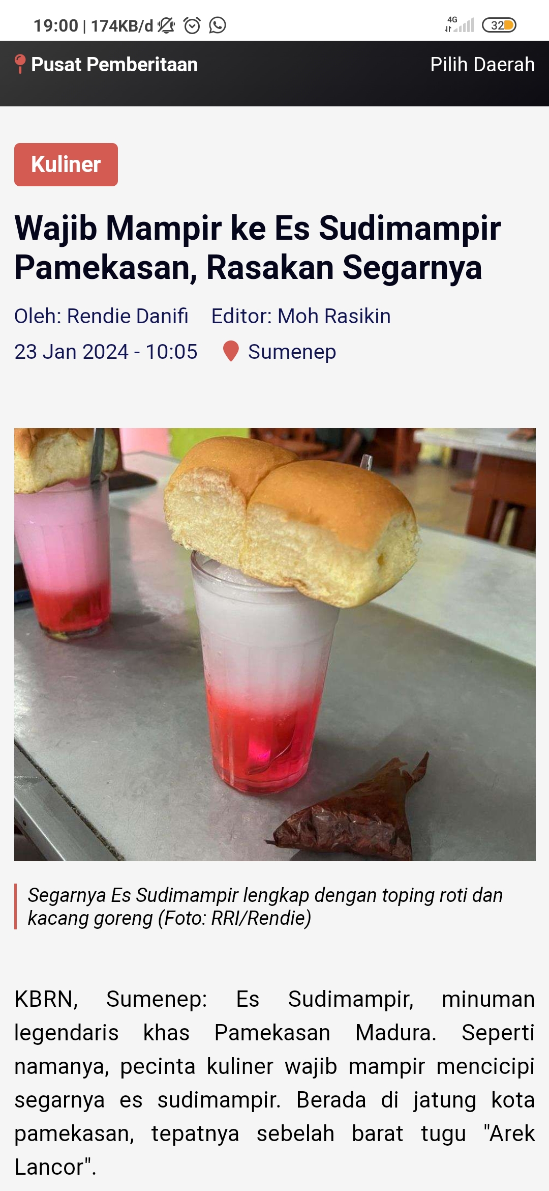 Es Sudi Mampir dengan keunikannya