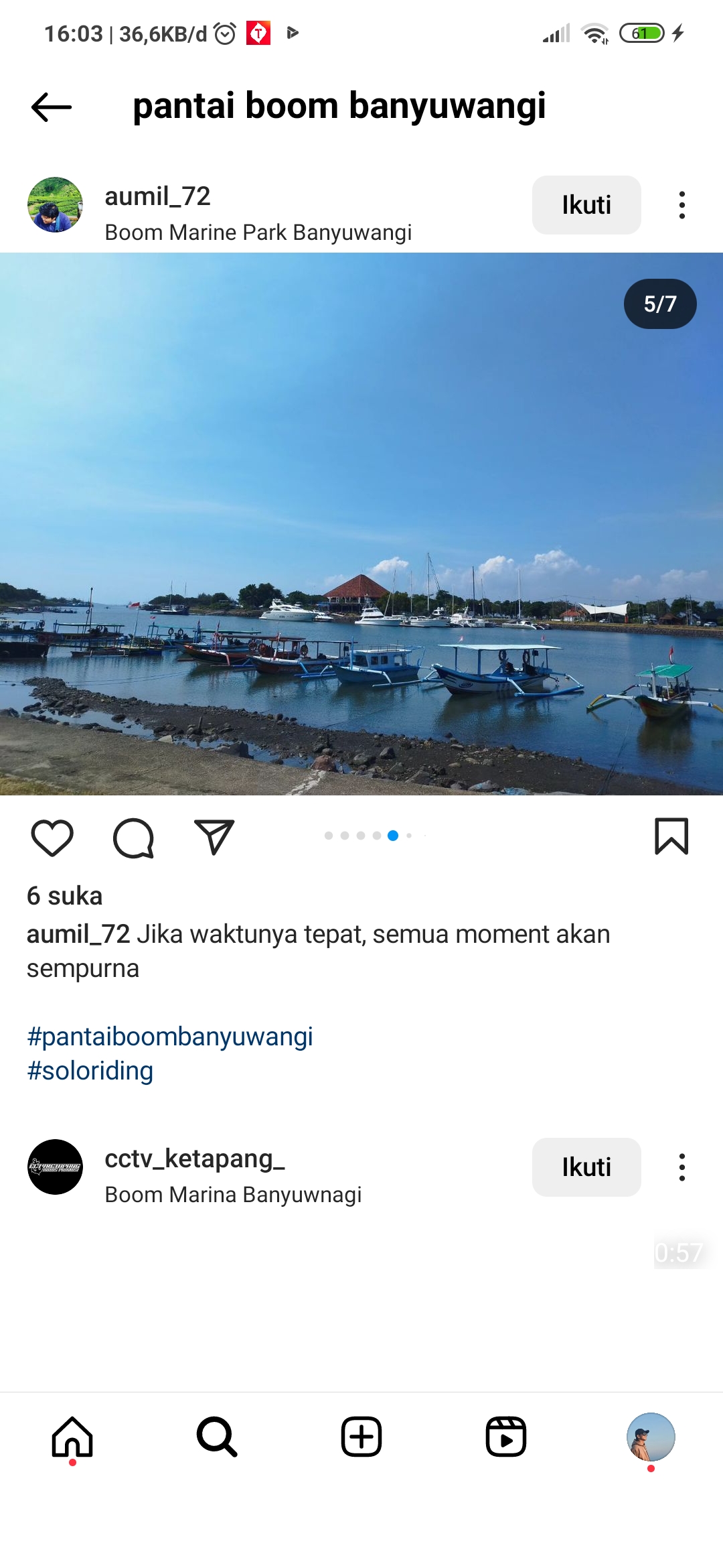 Pantai Boom Banyuwangi dengan pesonan dan cerita Mistisnya