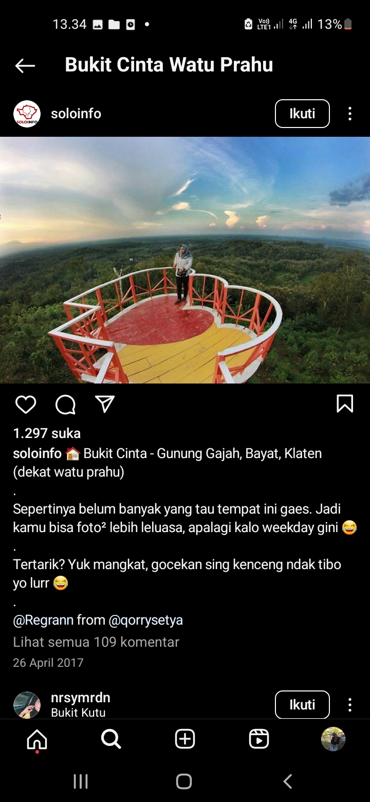 Bukit Cinta Watu Prahu Bayat