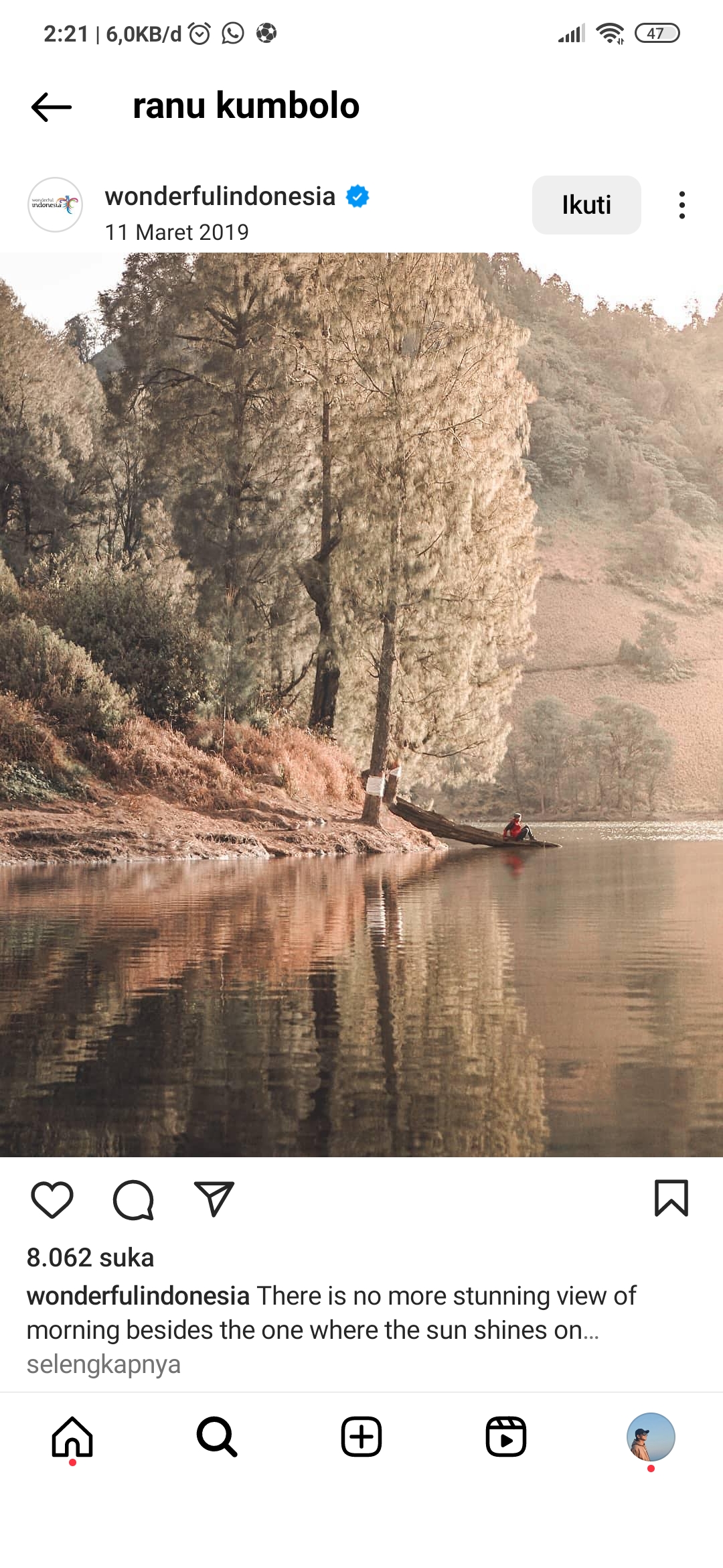 Indahnya Ranu Kumbolo yang punya cerita Mistiis