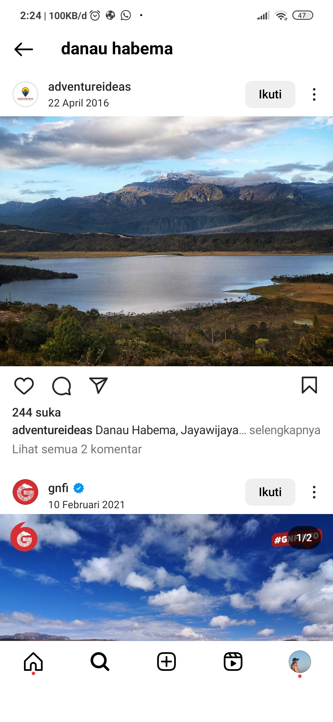 Keindahan Alam Danau Hebama Papua