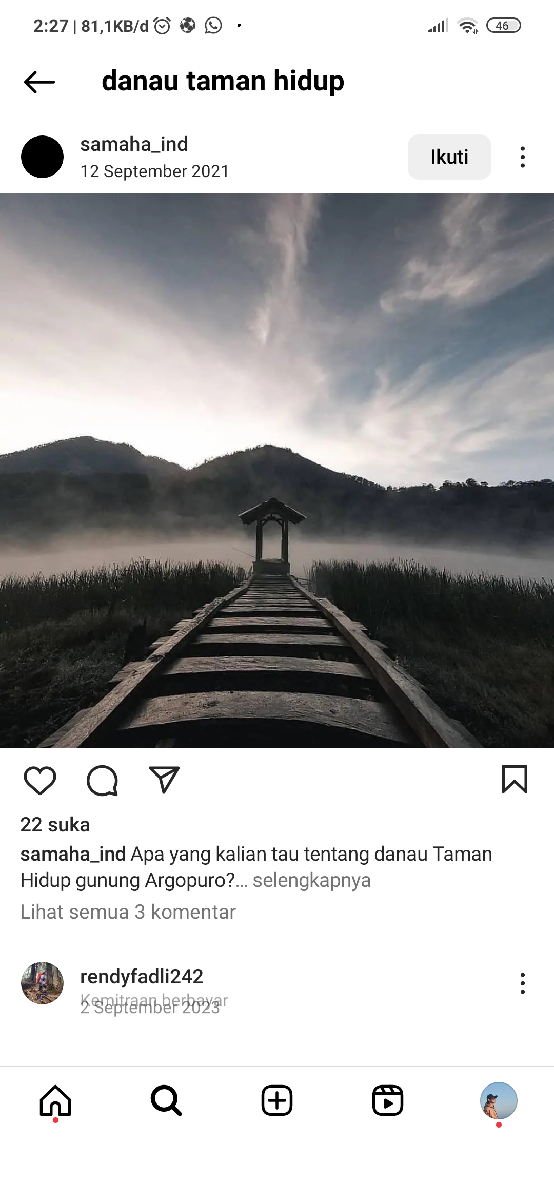 Tempat terbaik yang ada di Danau Taman Hidup
