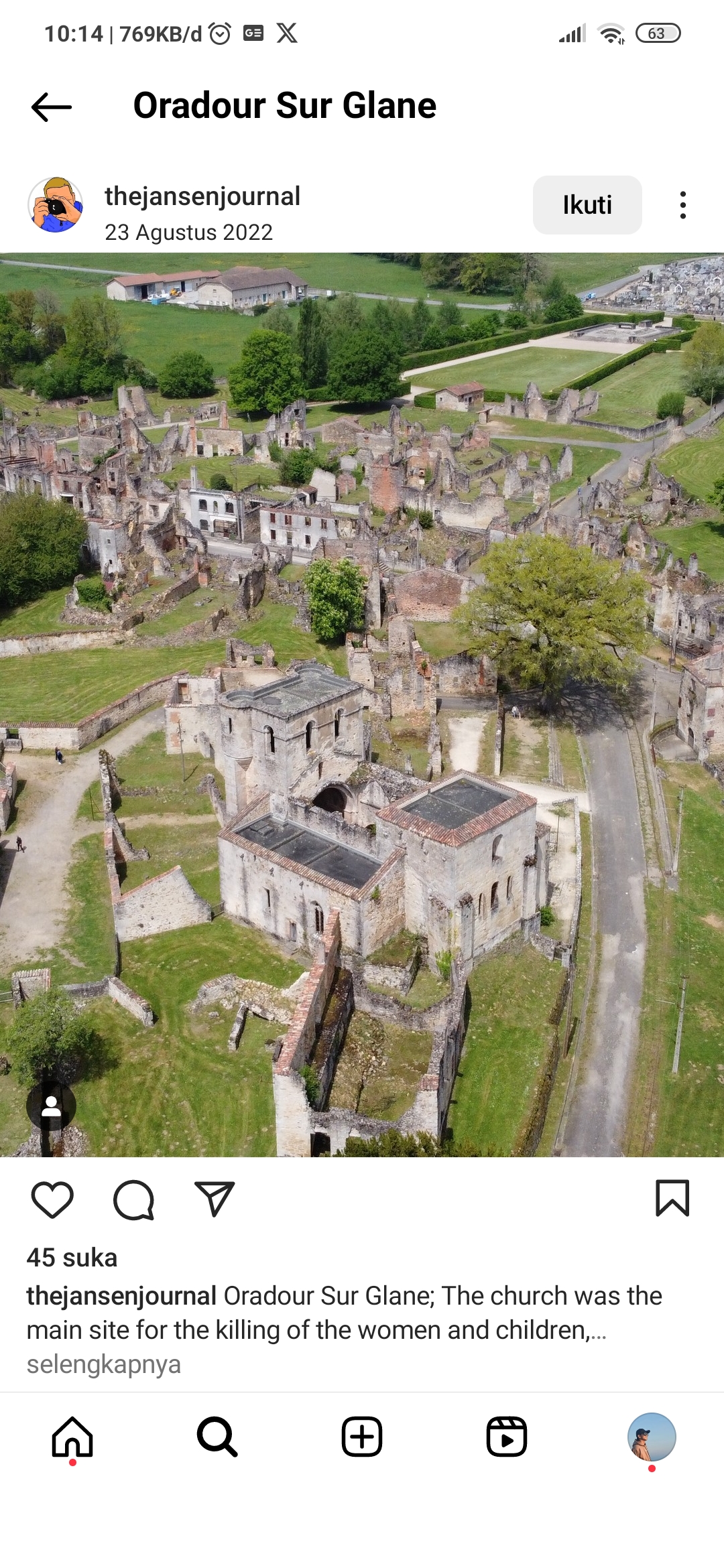 Oradour Sur Glane salah satu kota terbengkalai yang menarik untuk dikunjungi