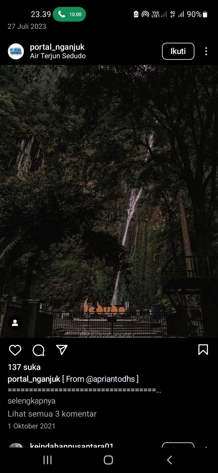 Air Terjun Sedudo, Nganjuk