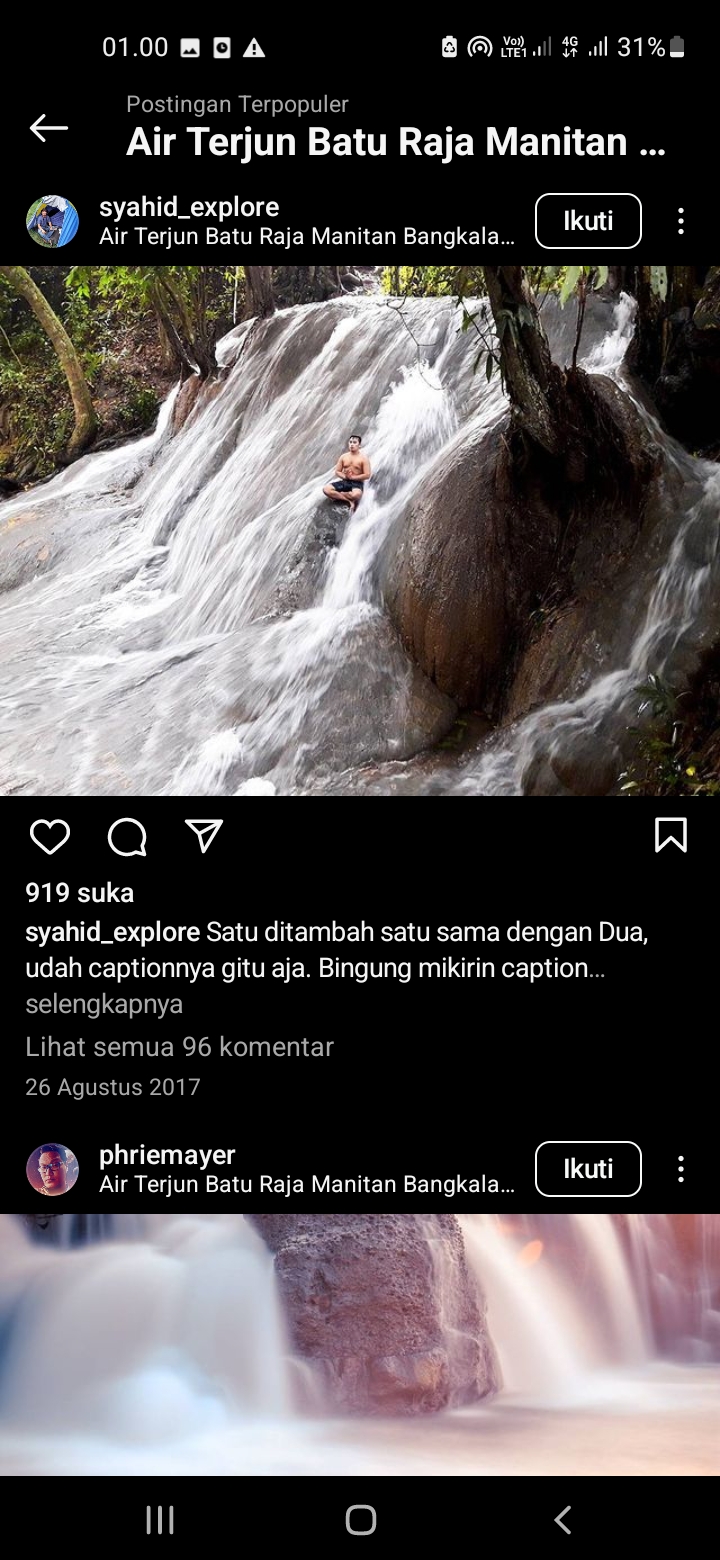 Air Terjun Batu Raja Manitan, Bangkalan, Madura