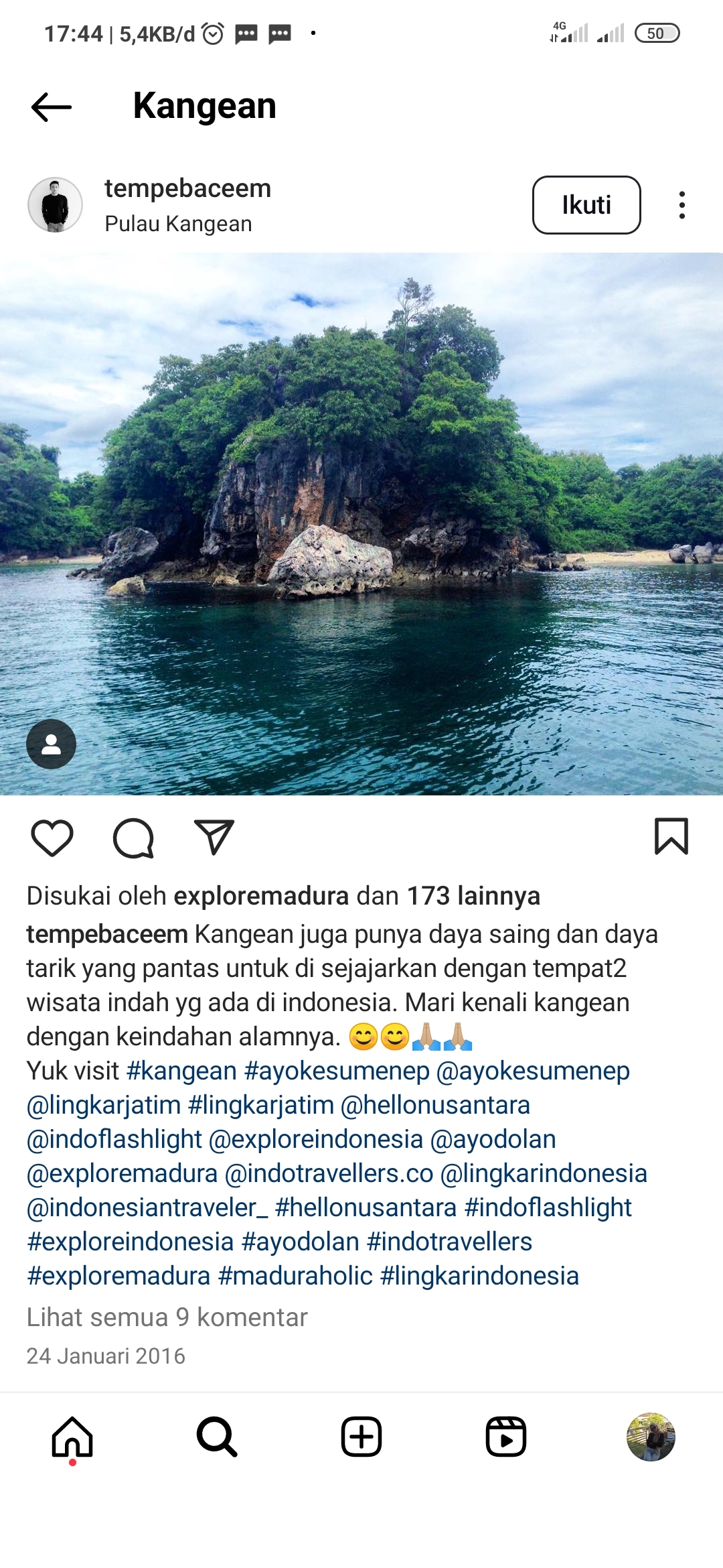 Salah satu tempat wisata di kangean