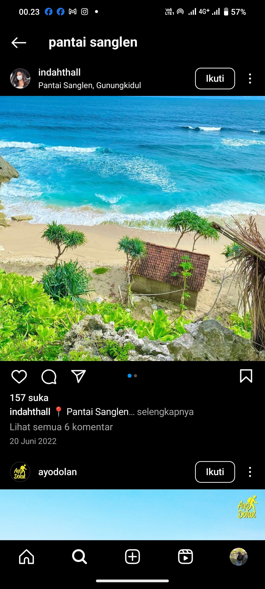 Pantai Sanglen, Gunungkidul