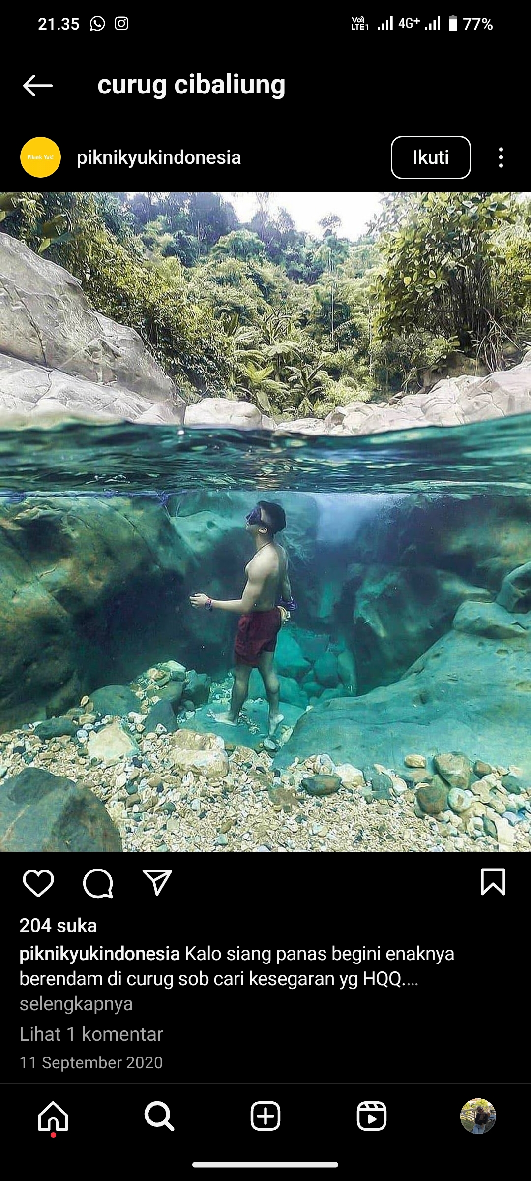 Curug Cibaliung, Sentul, Bogor