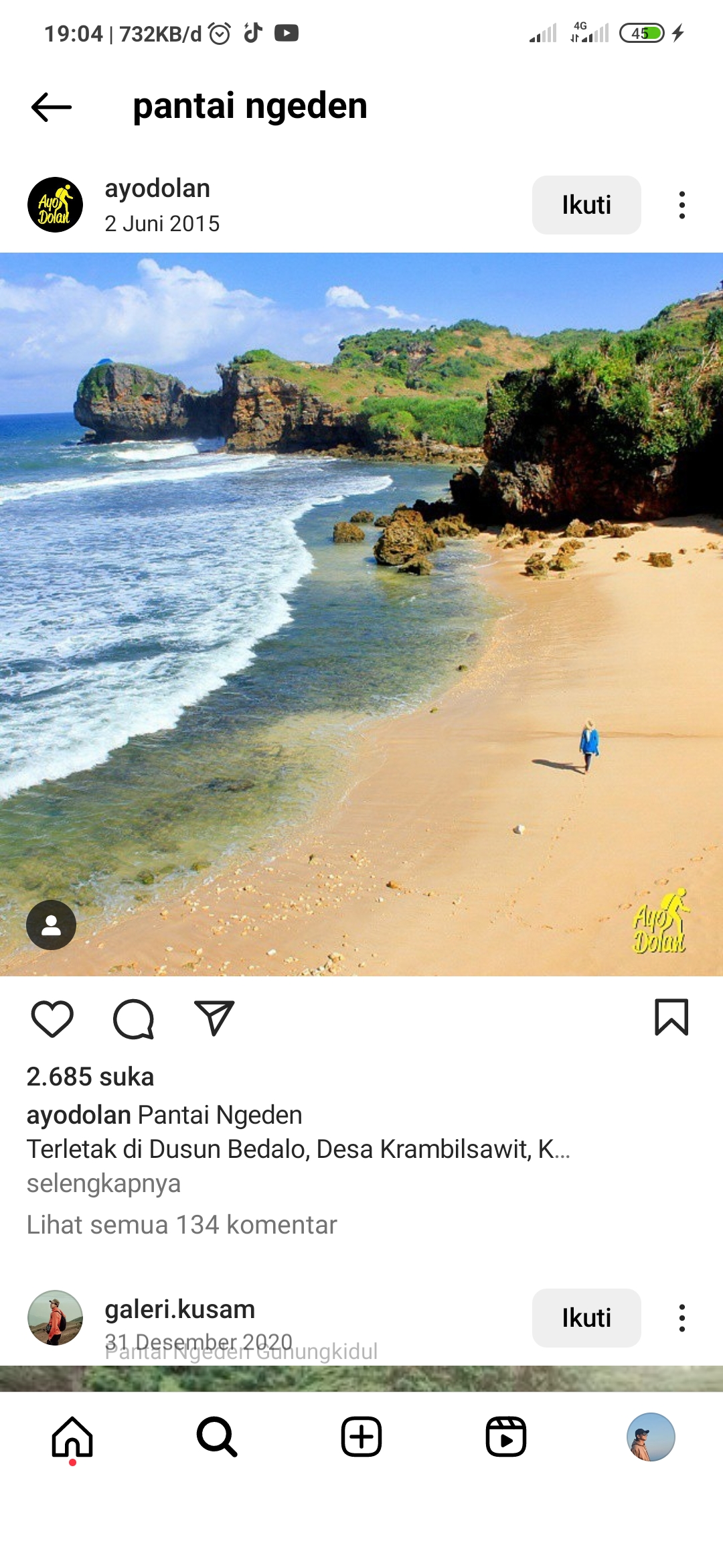 Indahnya Pantai Ngeden