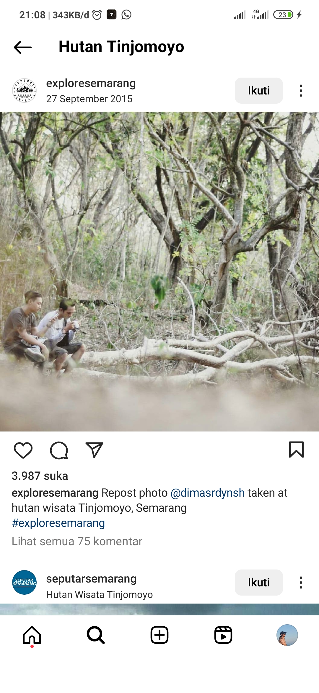 Hutan wisata Tinjomoyo