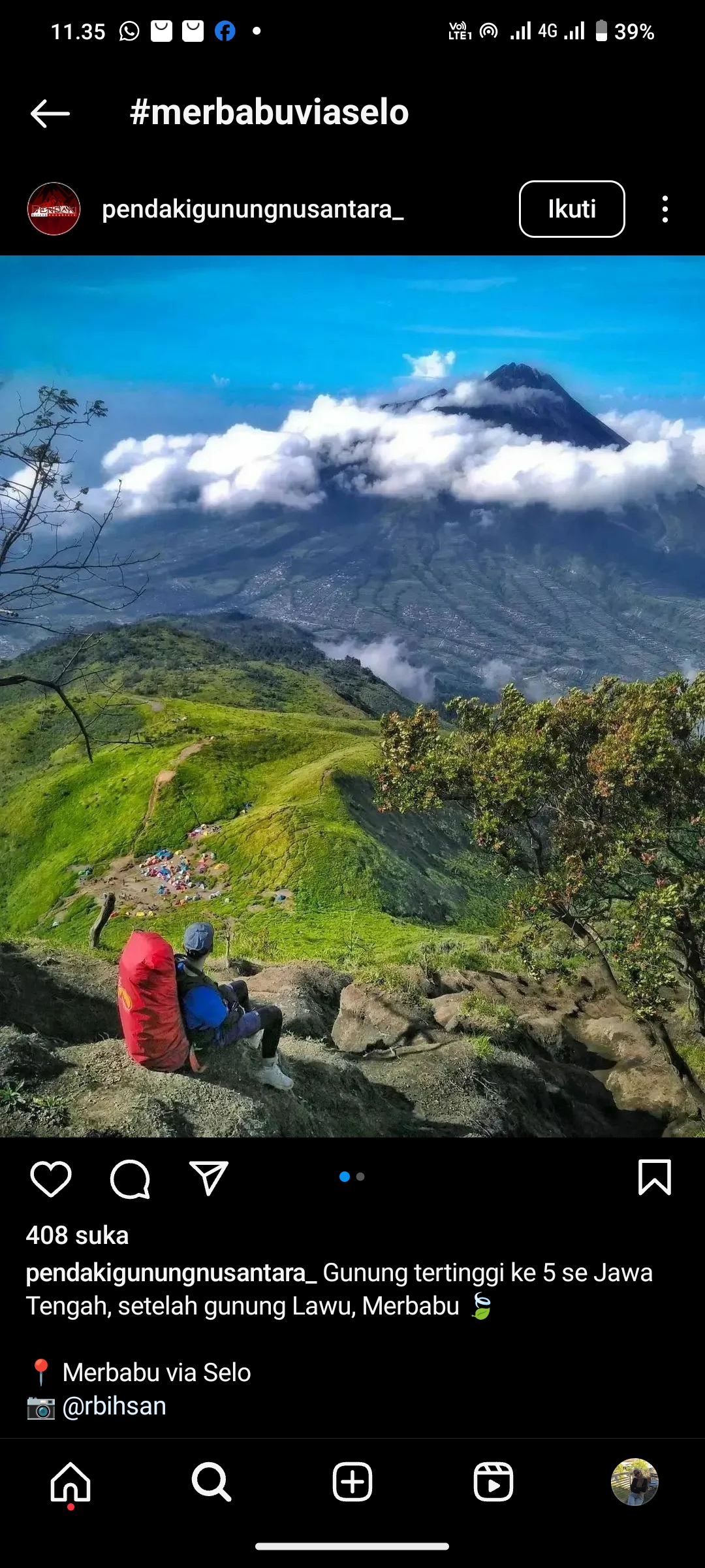 Gunung Merbabu via jalur Selo