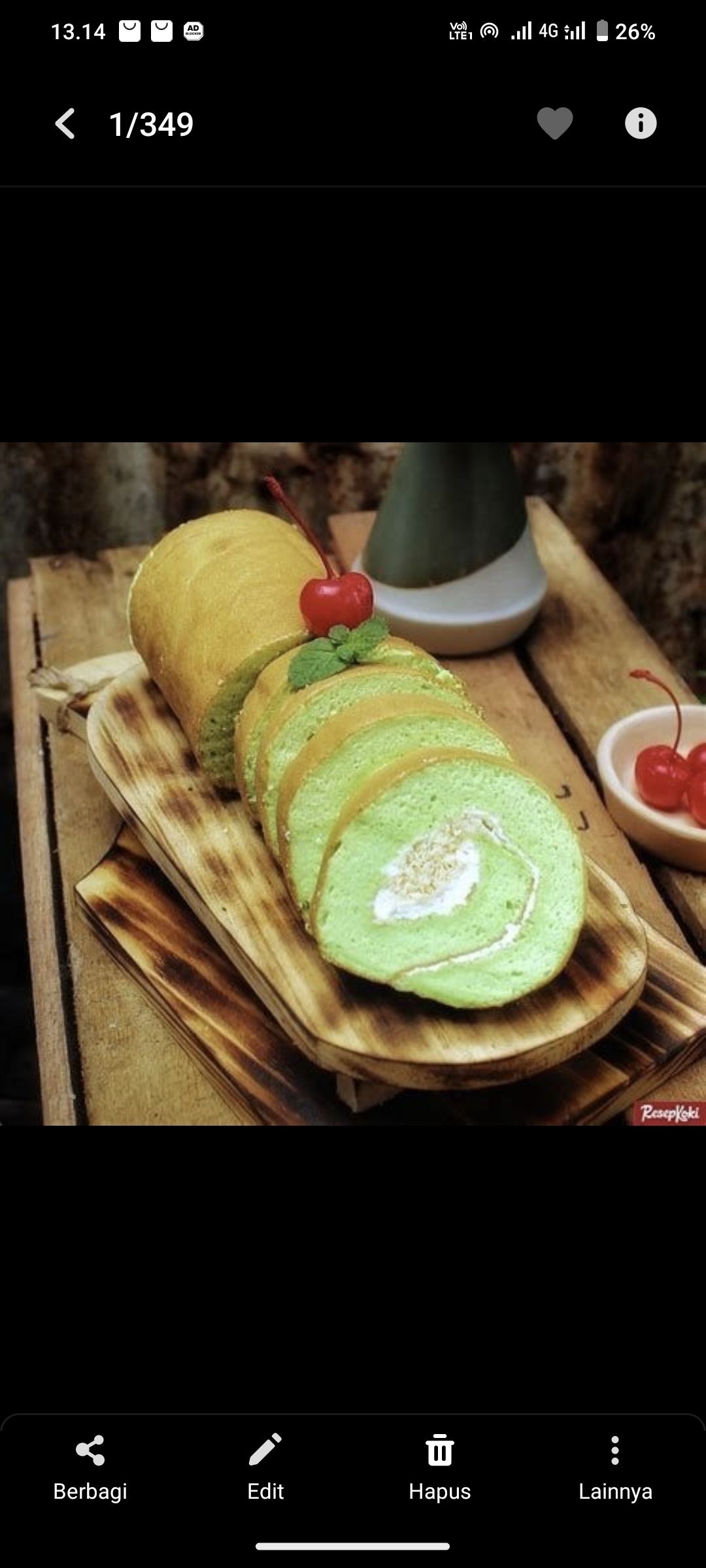 Bolu Gulung Pandan Jadul
