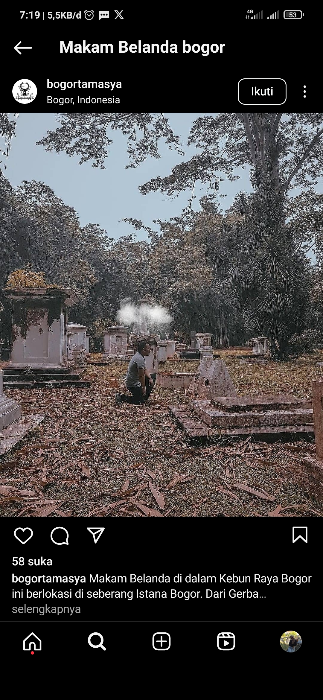 Makam Belanda di Kebun Raya Bogor