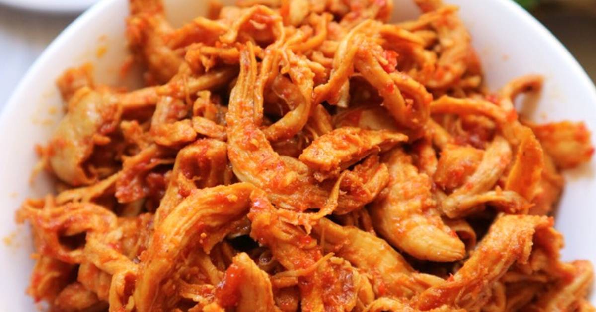 Resep Ayam Suwir Pedas