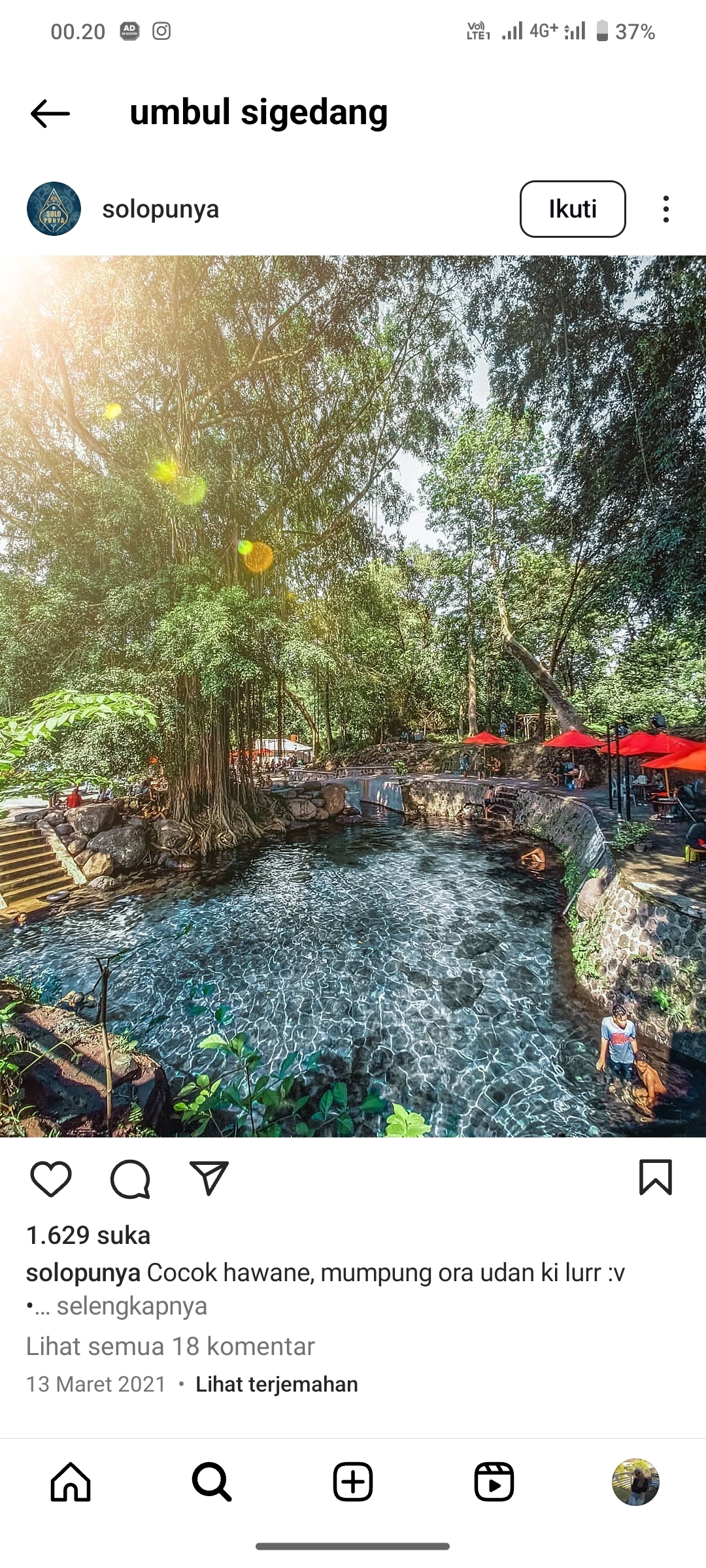Umbul Sigedang, Yogyakarta