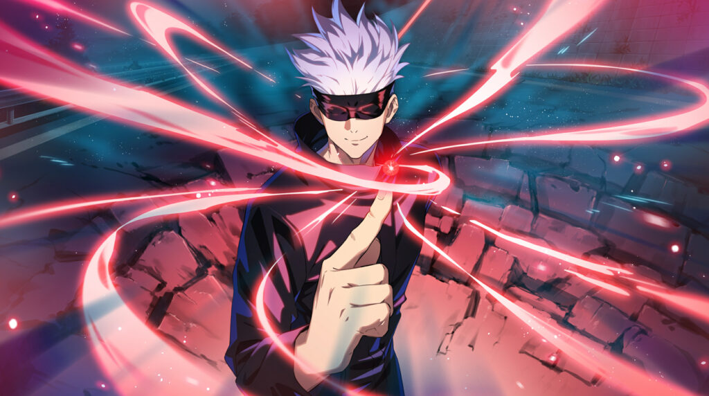 Salah satu karakter anime berambut putih Gojo Satoru. Kredit: MAPPA