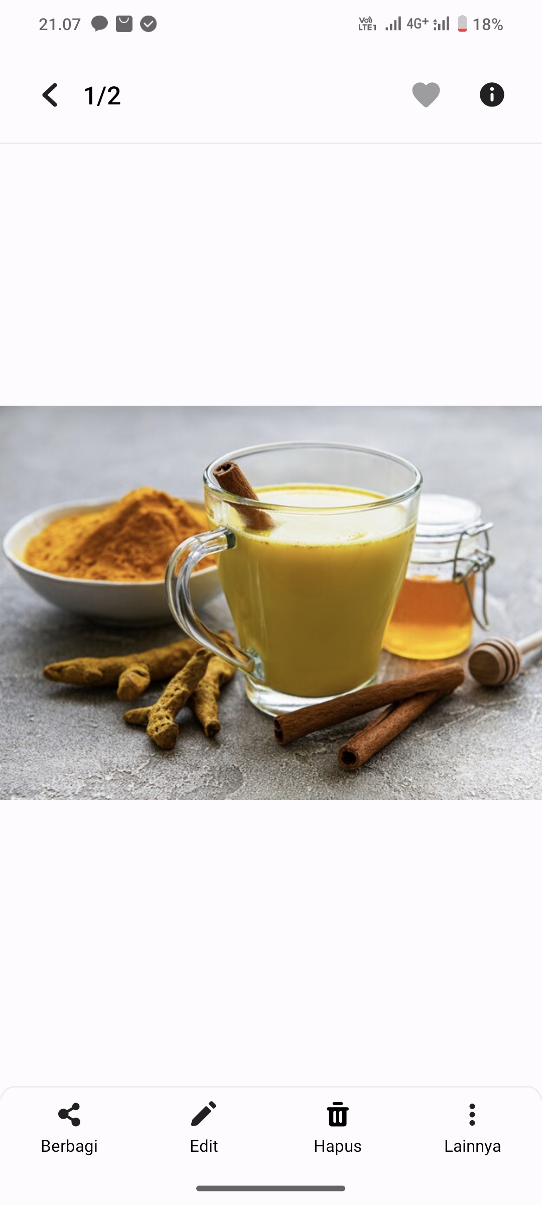 Teh kunyit (ilustrasi minuman herbal yang dapat menurunkan berat badan)