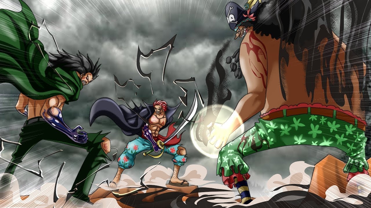 ilustrasi pertarungan Monkey D. Dragon melawan Kurohige (Youtube: Hatikumata.com)