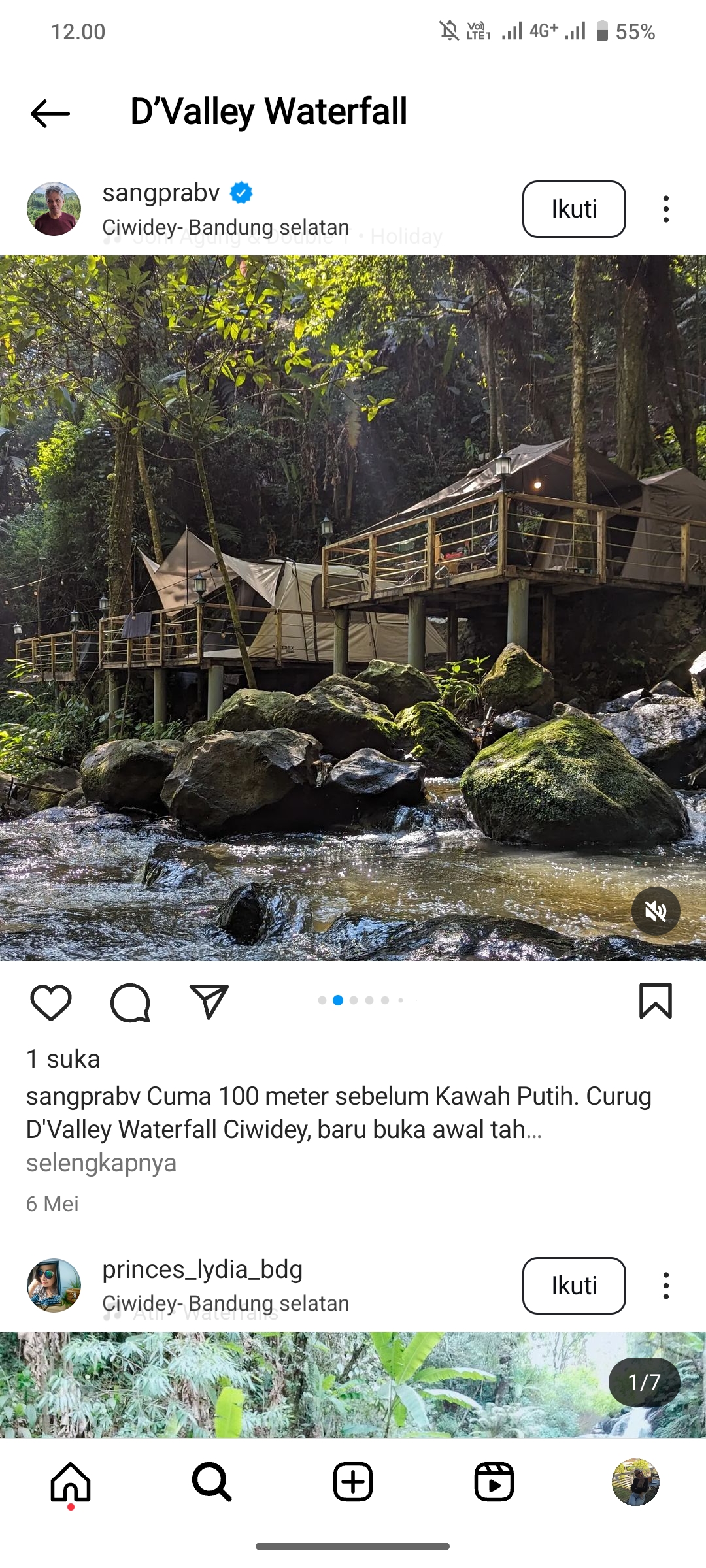 Berkemah di D&rsquo;Valley Waterfall