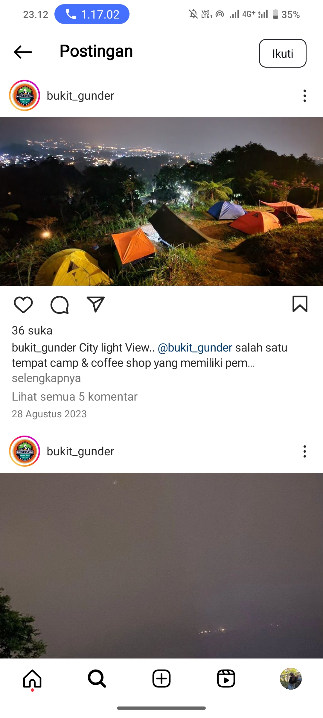 Bukit Gunder Camping Ground