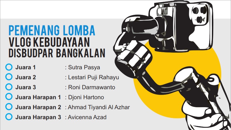 Pemenang lomba vlog kebudayaan Disbudpar Bangkalan.