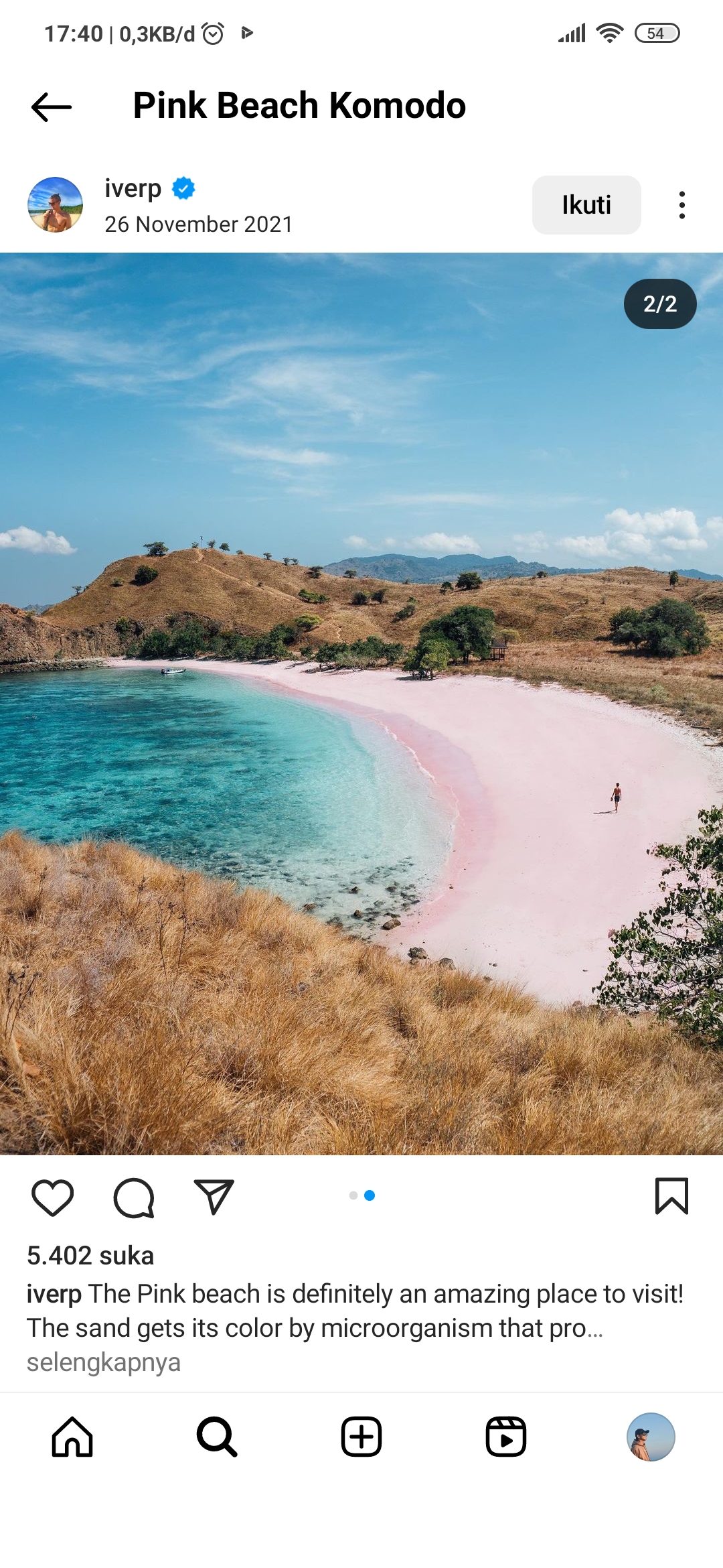 Pink Beach Komodo yang memukau