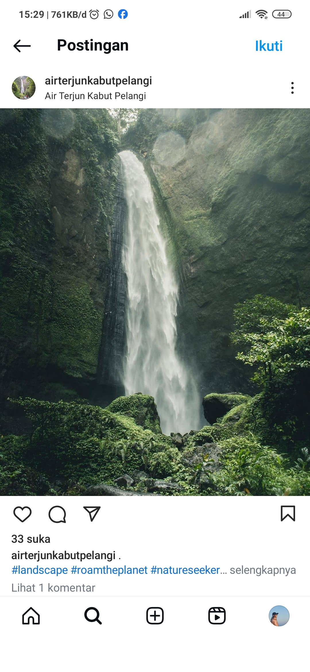 Air Terjun Kabut Pelangi