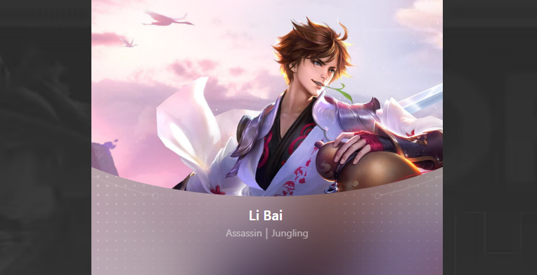 Li Bai, Salah satu hero Assassing dalam game Honor ogf Kings