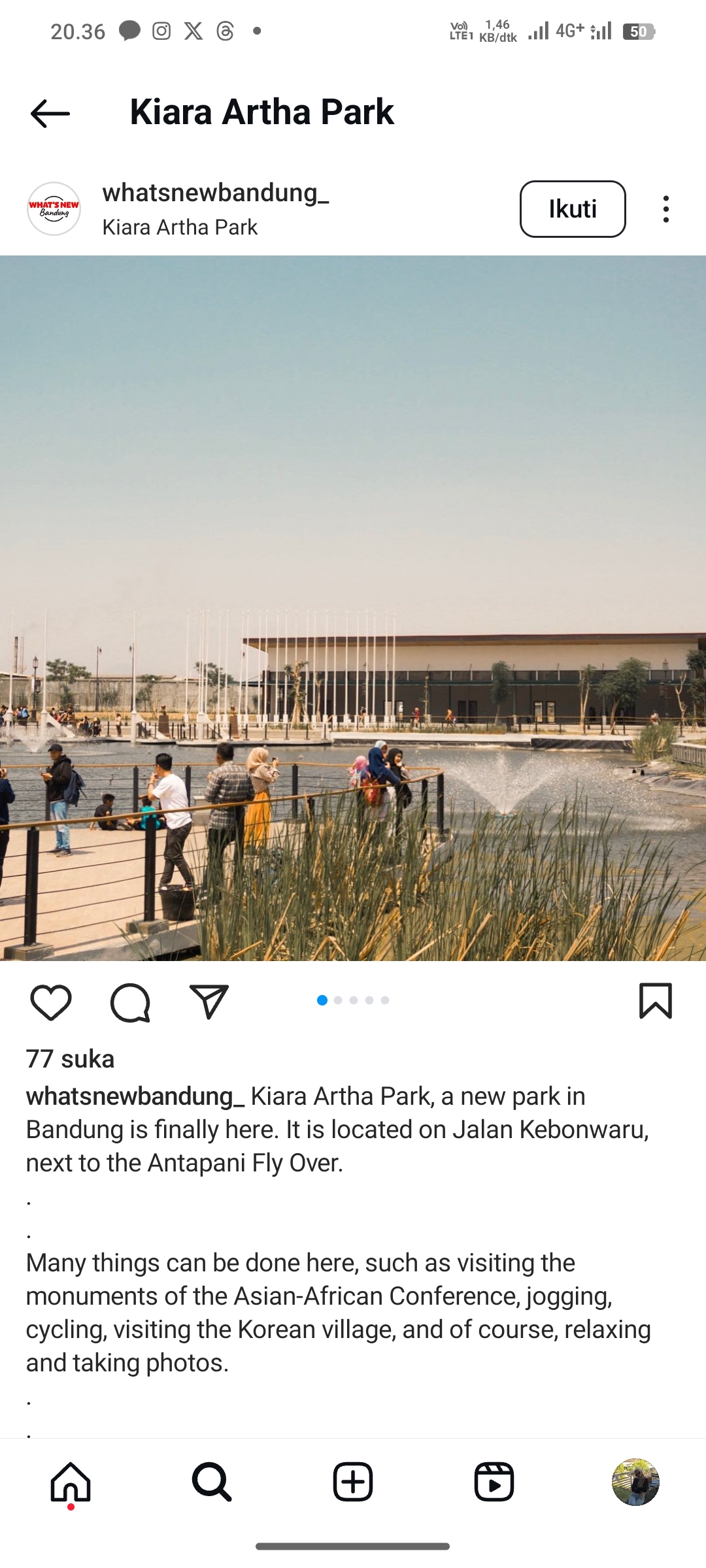 Kiara Artha Park, Bandung