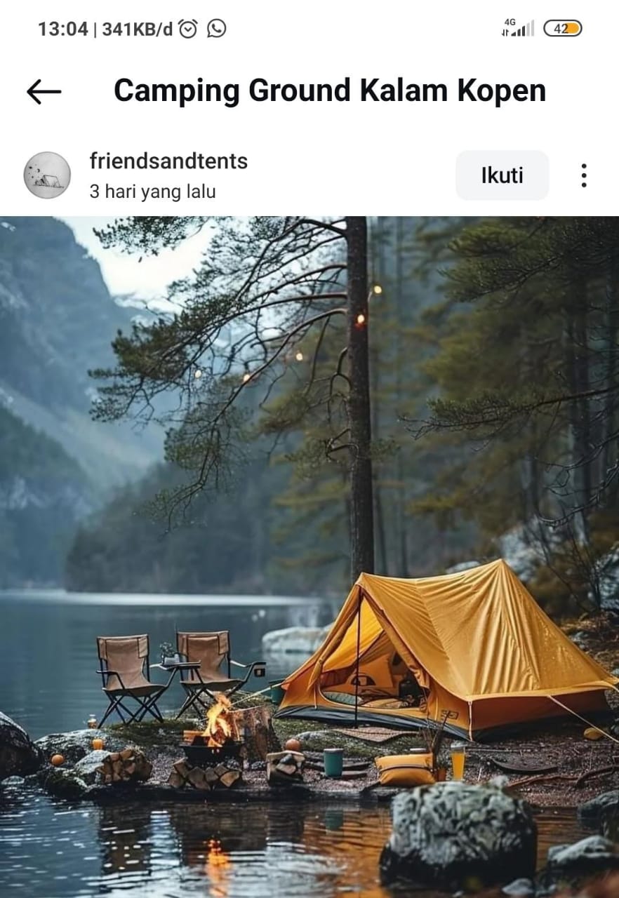 Ilustrasi orang Camping