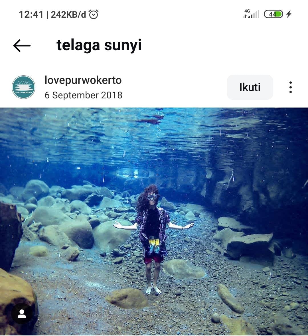 Telaga Sunyi Purwokerto yang indah