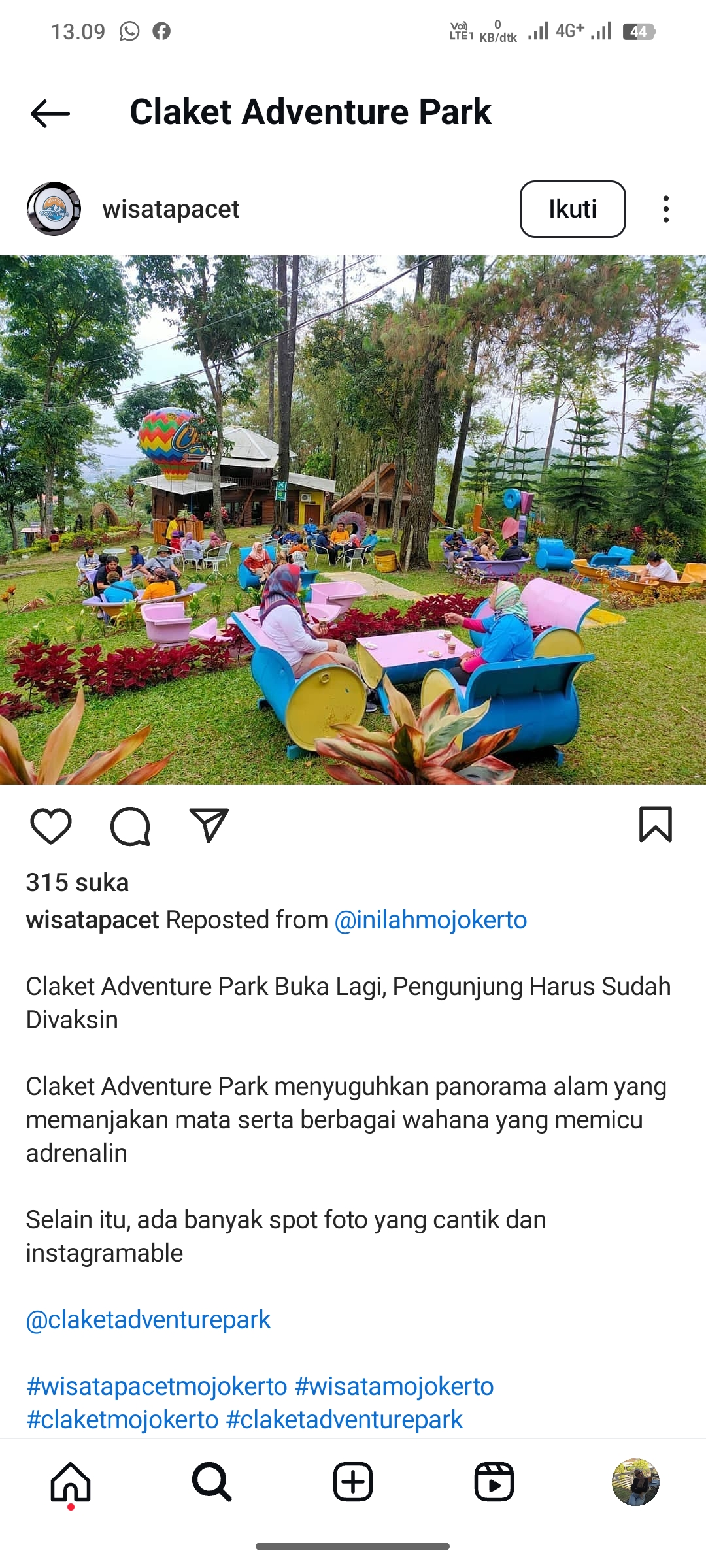 Claket Adventure Park, Mojokerto