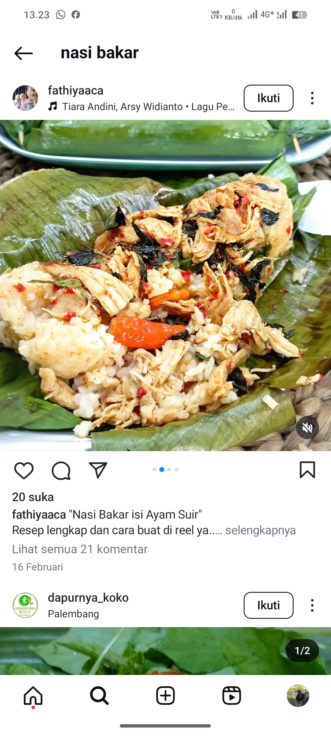 Nasi Bakar, Kuliner Nusantara