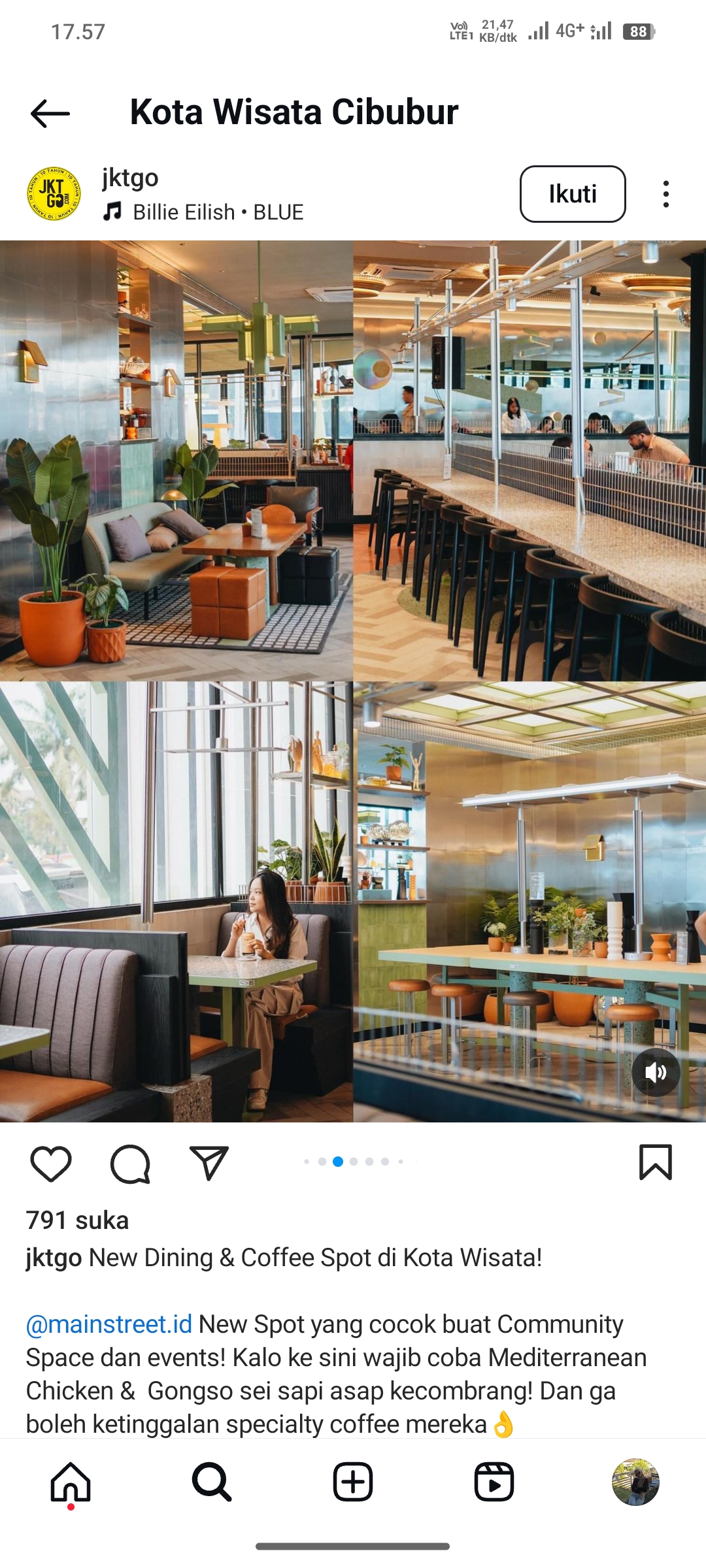 New Dining & Coffee Spot di Kota Wisata Cibubur
