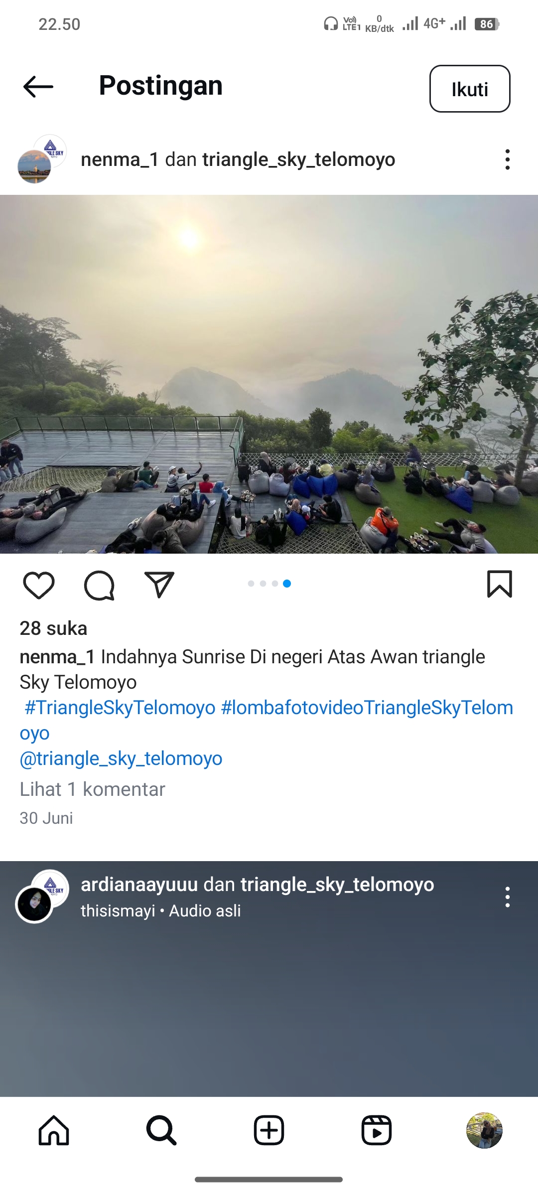 Triangle Sky Telomoyo, Magelang