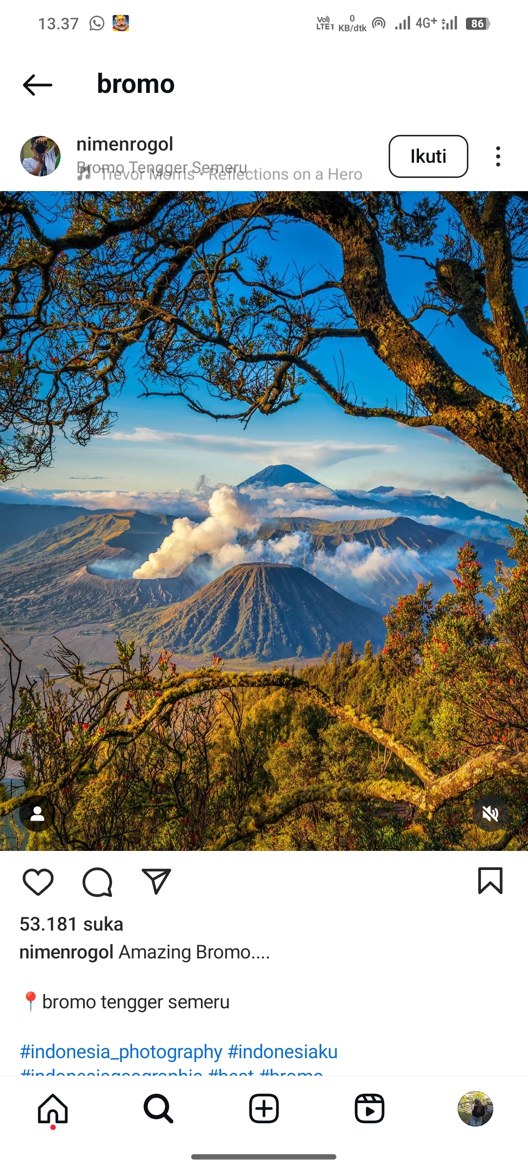 Wisata Alam Gunung Bromo, Malang