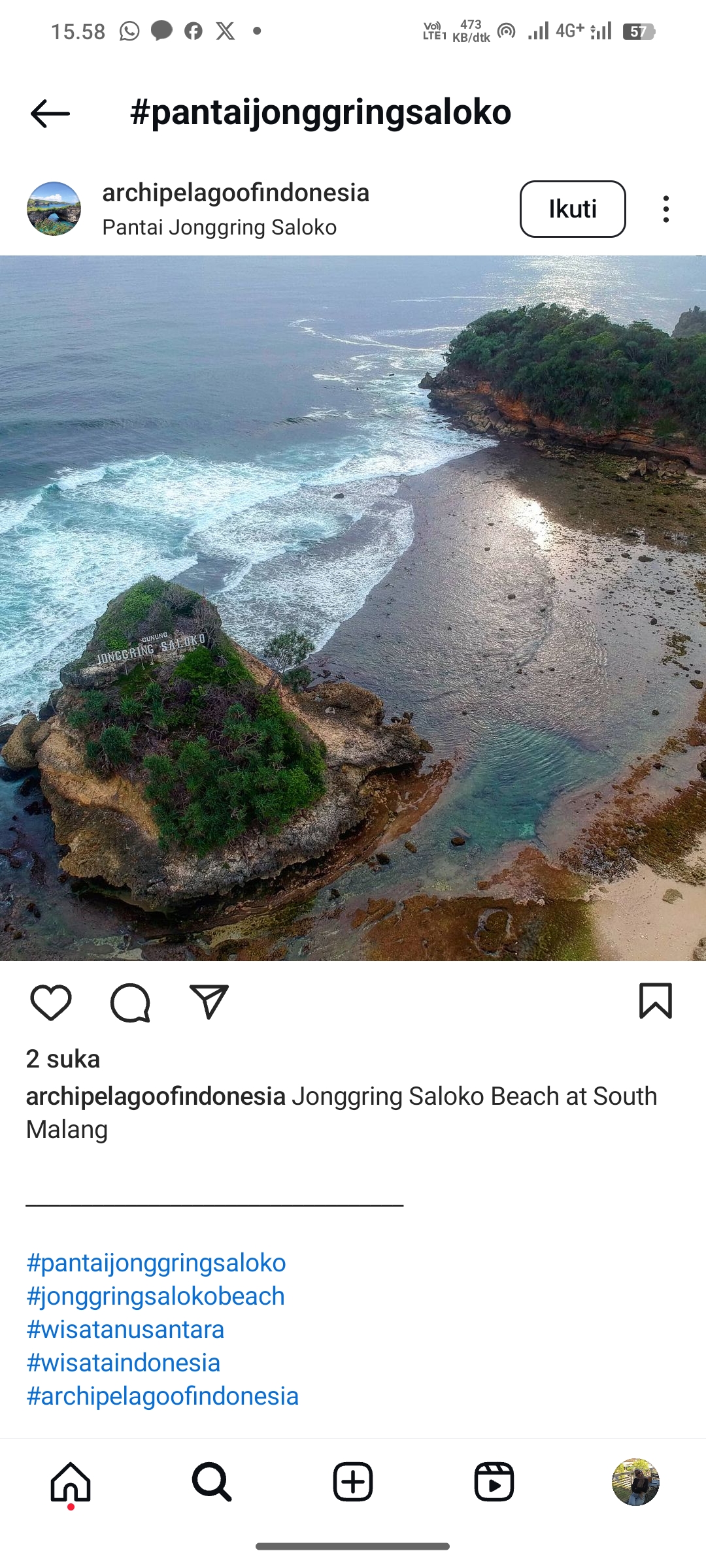Pantai Jonggring Saloko