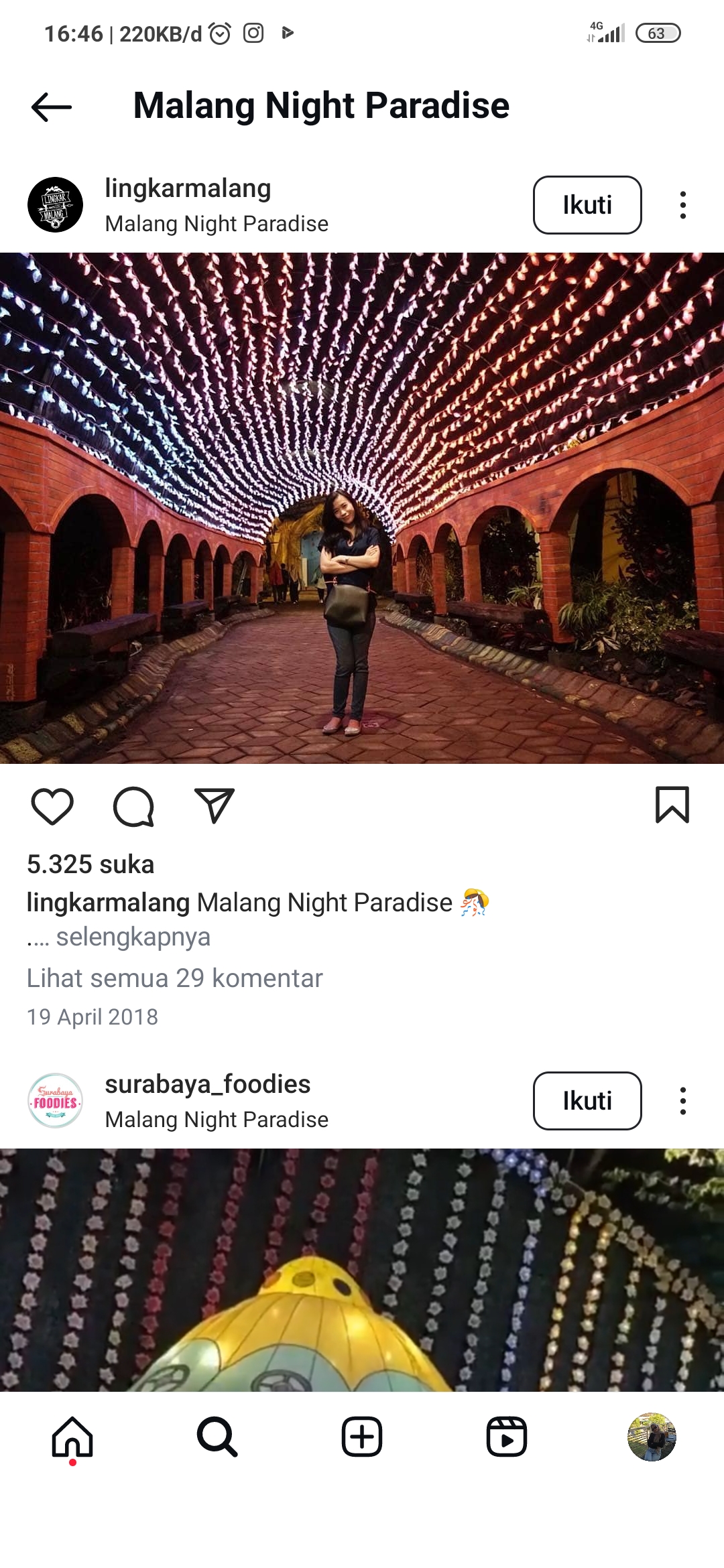 Malang Ninght Paradise yang indah