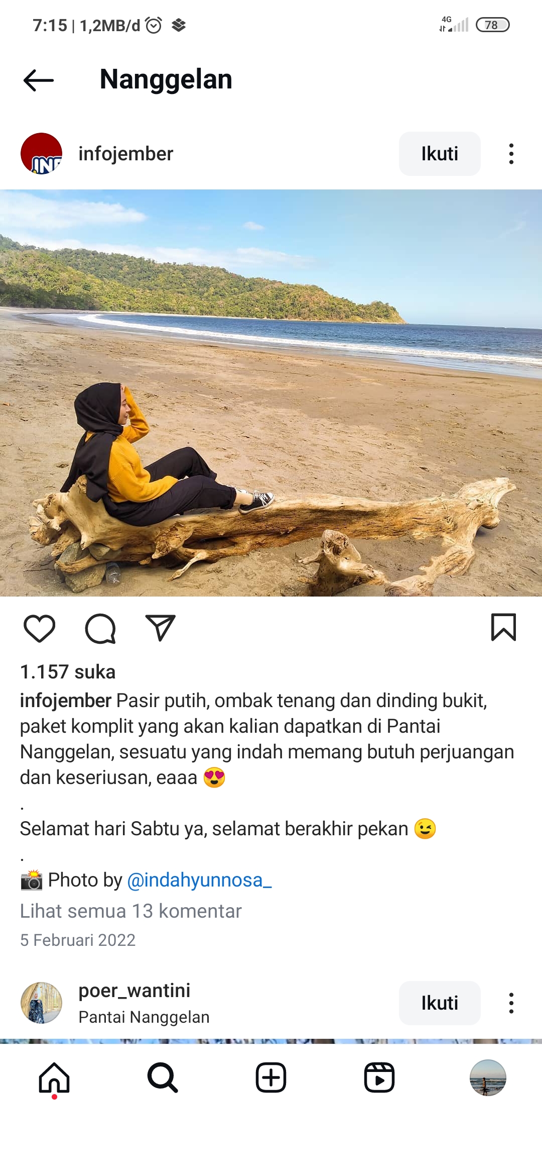 Pantai Nanggelan Jember