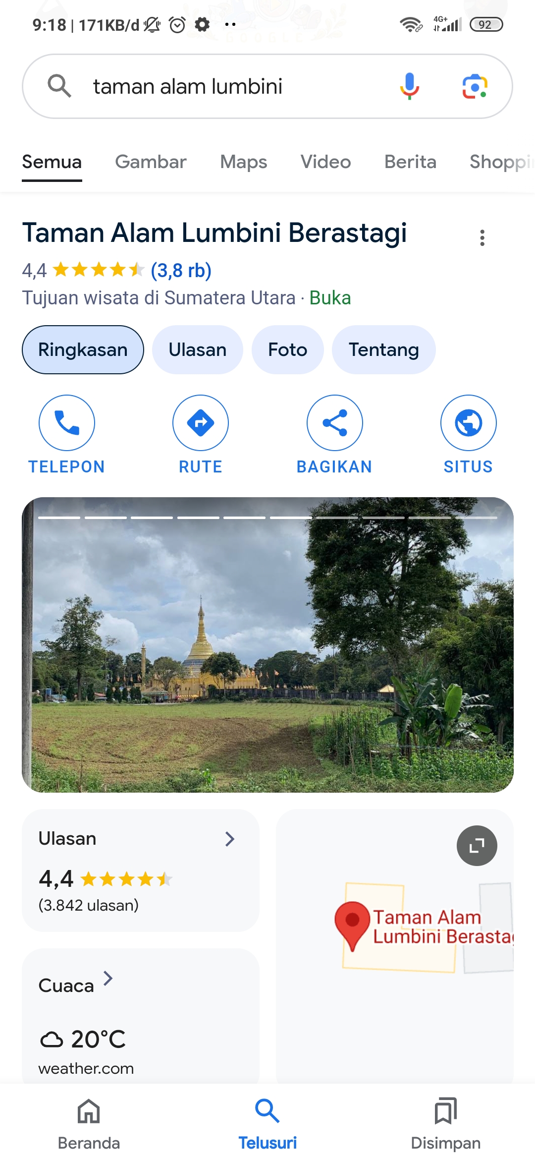 Salah satu tempat di medan