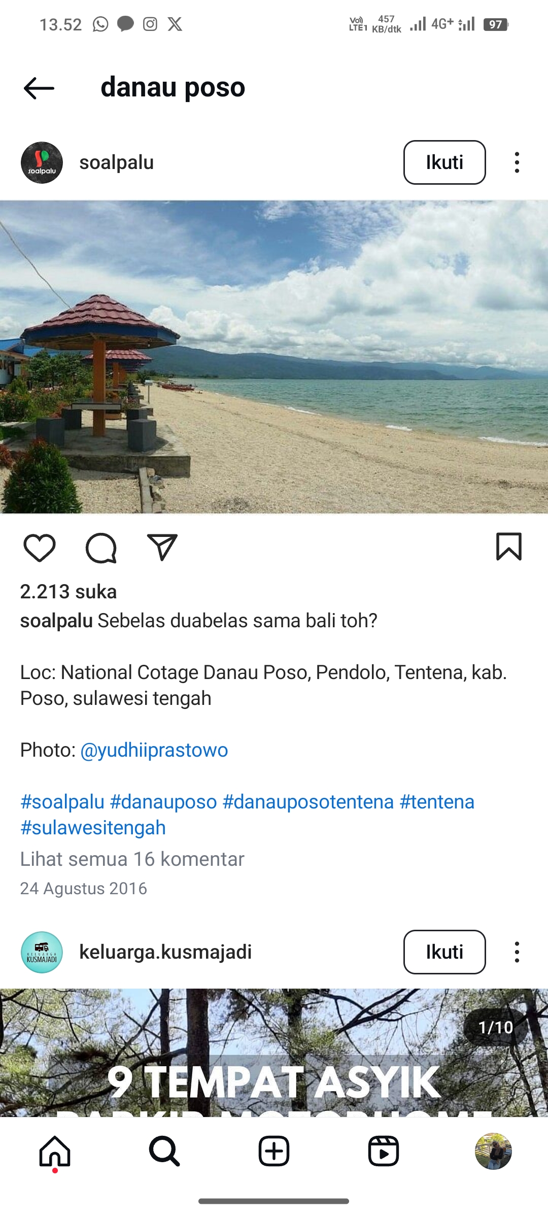 Danau Poso, Palu
